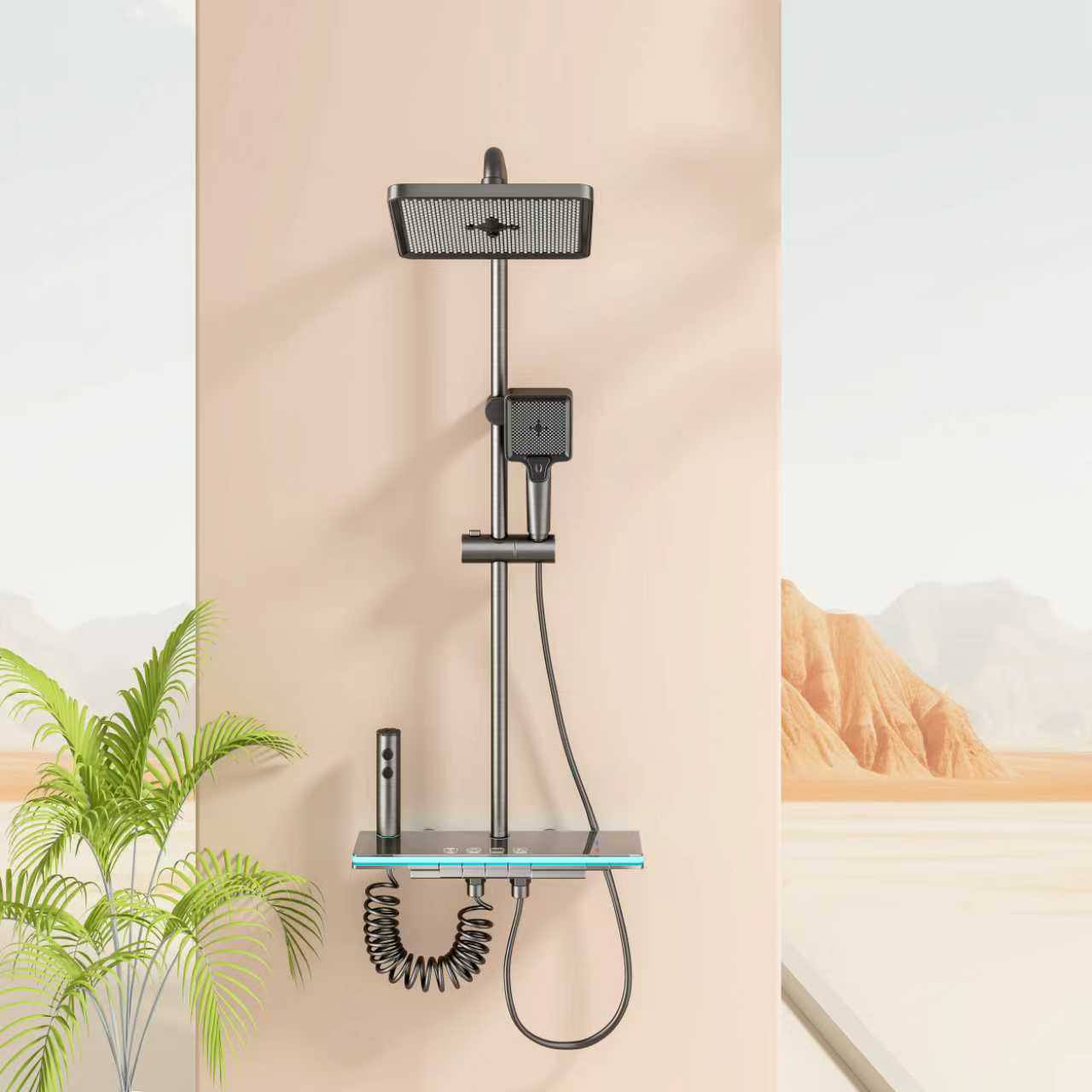 Buy 4-in-1 Shower Set with LED Display – Modern Aluminum Shower System